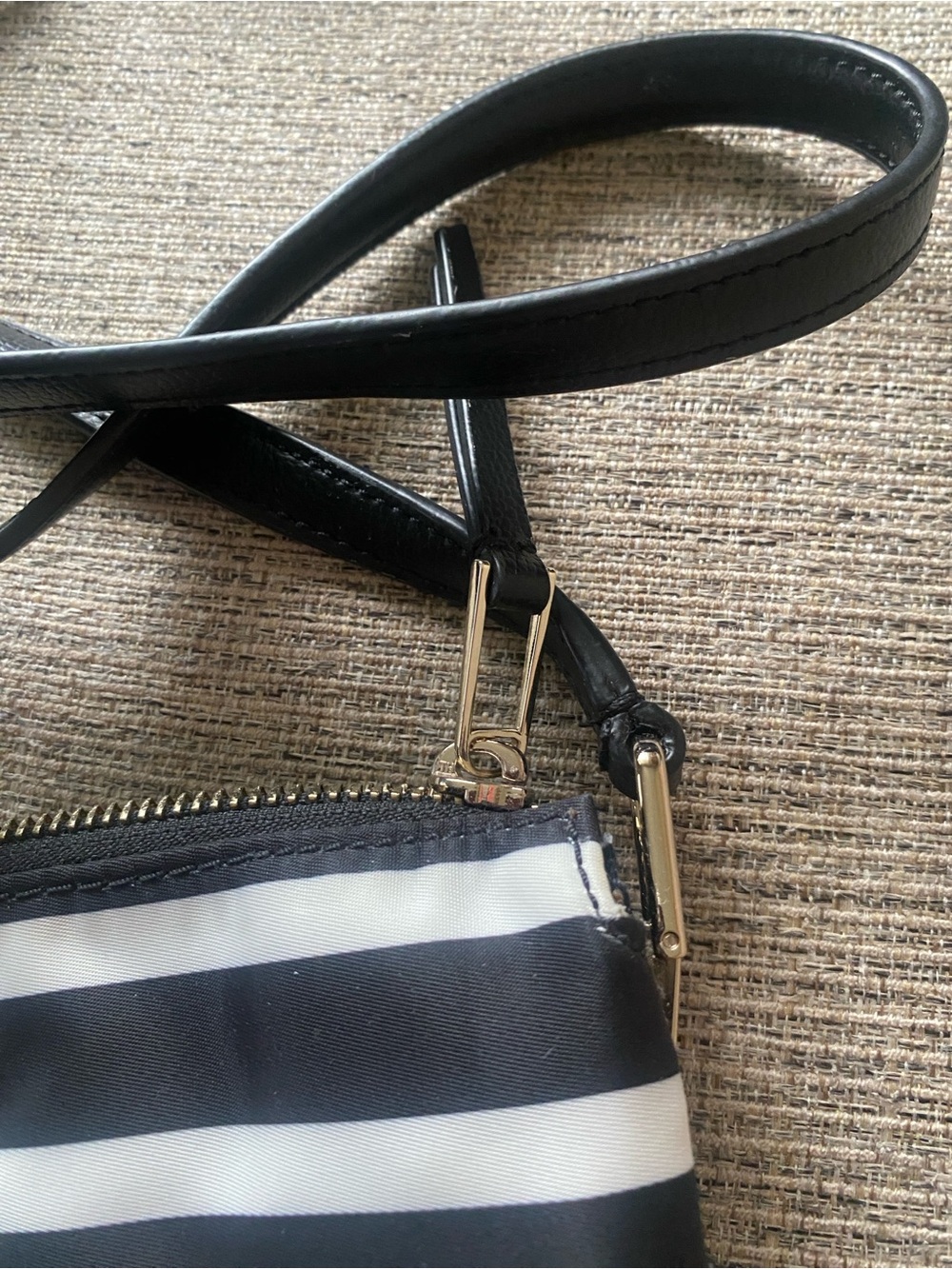 kate spade Black and White Striped Crossbody Bag - Picture 3 of 5